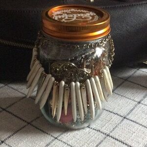 White Spike Statement Necklace and jar bundle